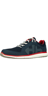 2026 Helly Hansen Mens Ahiga V4 Hydropower Sailing Shoes 11582 - Navy / Flag Red
