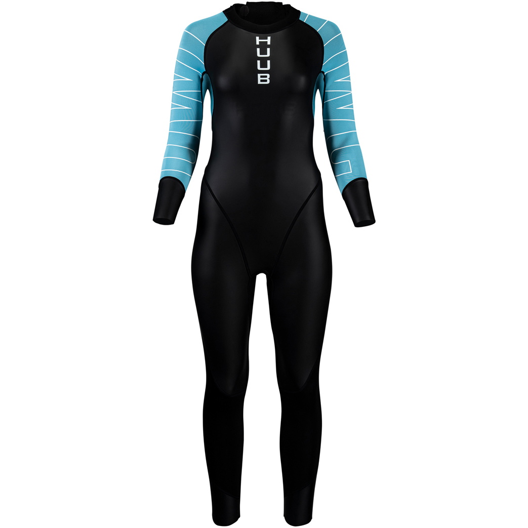 2026 Huub Frauen Open Water Collective Rückenreißverschluss Swim Neoprenanzug OWCWSB - Black / Sky Blue