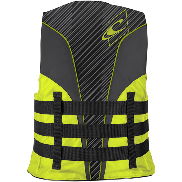 2026 O'neill Superlite 50n Ec Impact Vest 4723 - Schwarz / Lime / Smoke