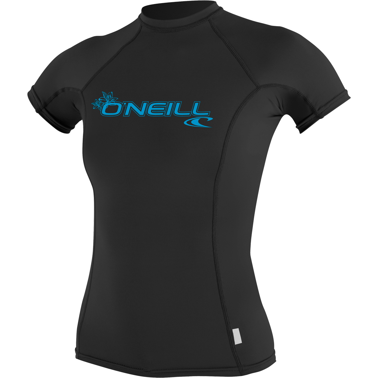 2026 O'neill Women's Basic Skins Short Sleeve Crew Rash Vest 3548 - Schwarz