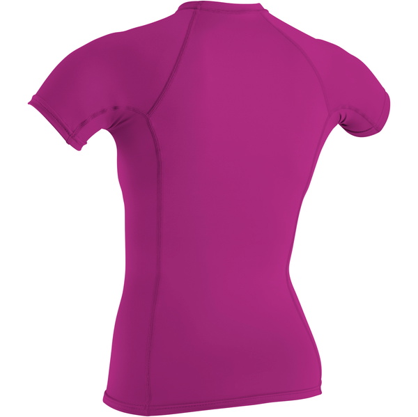 2026 O'Neill Womens Basic Skins Short Sleeve Crew Rash Vest 3548 - Fox Pink