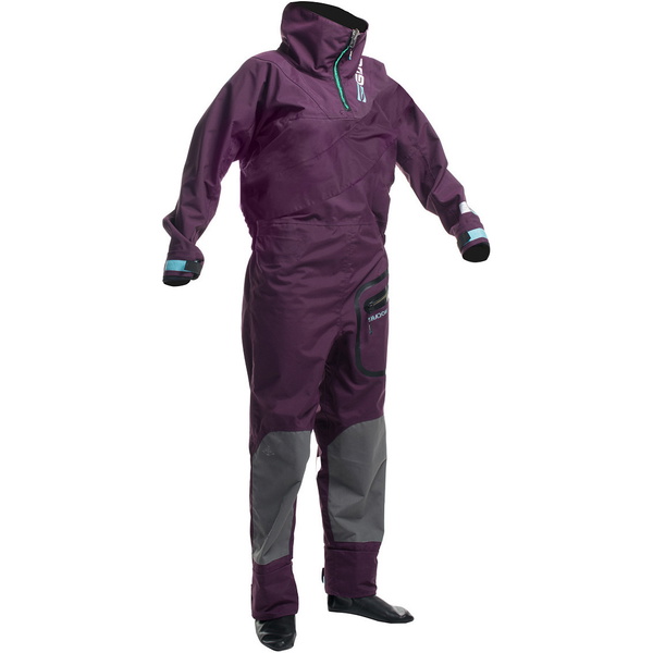 Halo-Zip- Drysuit Frauen von Gul Shadow für 2018 italienische Pflaume GM0350-B3, einschließlich Unterwäsche