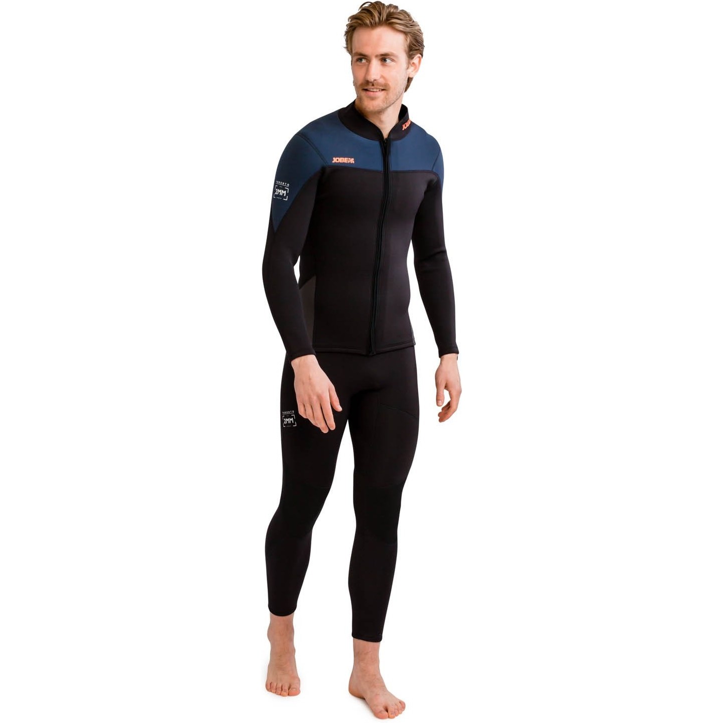 2025 Jobe Mens Toronto 2mm Wetsuit Jacket 303823002 - Blue / Black