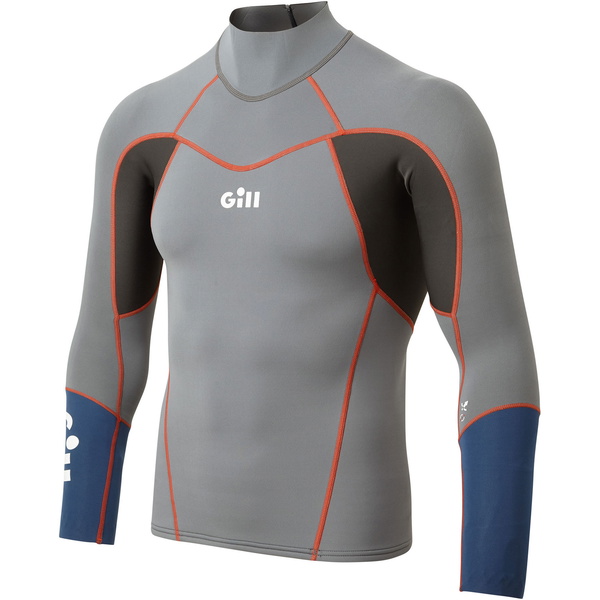 2024 Gill Männer Zenlite 1.5mm Flatlock Neoprene Top 5003 - Steel Grey