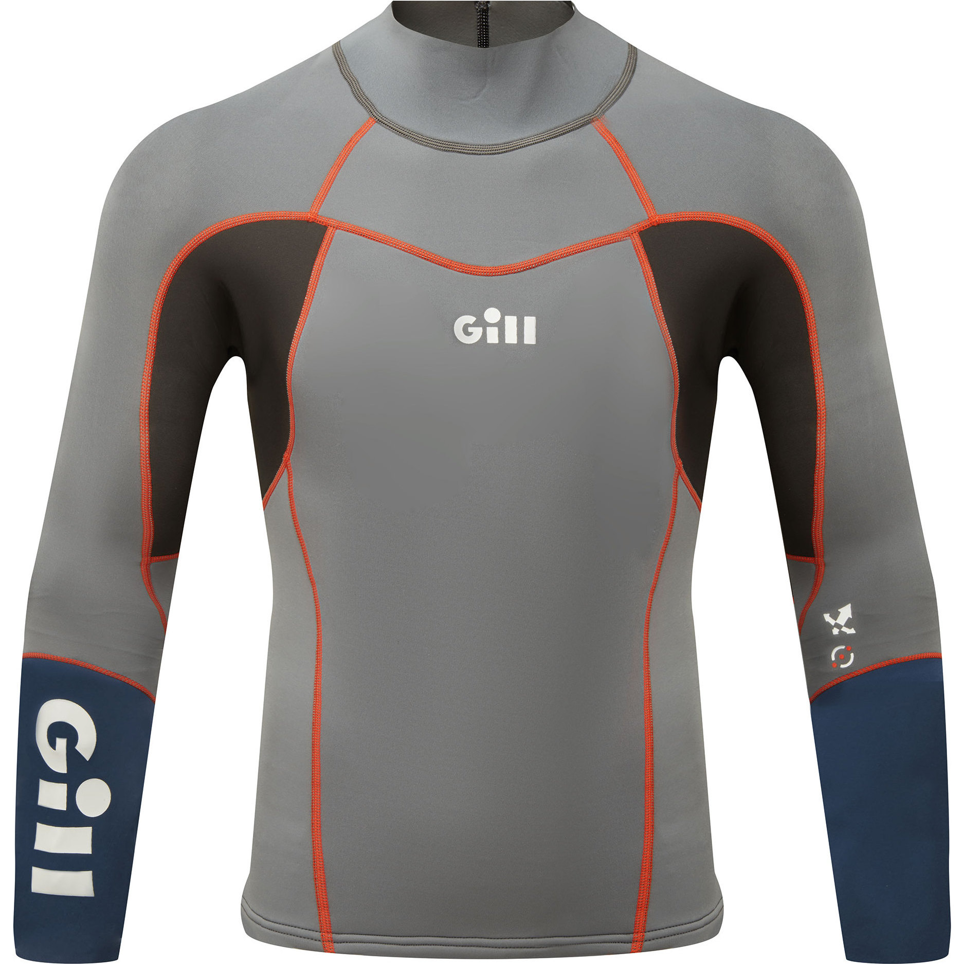 2024 Gill Männer Zenlite 1.5mm Flatlock Neoprene Top 5003 - Steel Grey