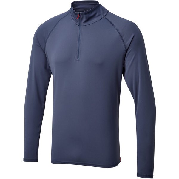 Gill Herren Uv Tec Zip Neck Top Uv009 - Ocean