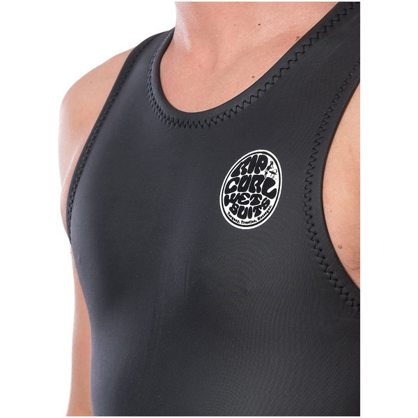 2026 Rip Curl Männer Dawn Patrol 1.5mm Rückenreißverschluss Long John Neoprenanzug WSM9IM - Black