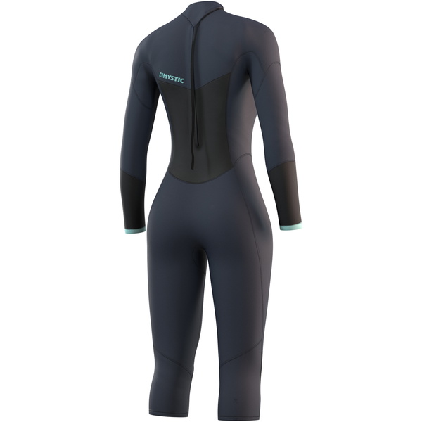 Mystic Frauen Brand 3/2mm Langarm Short Leg Rückenreißverschluss Neoprenanzug 21032 - Night Blue