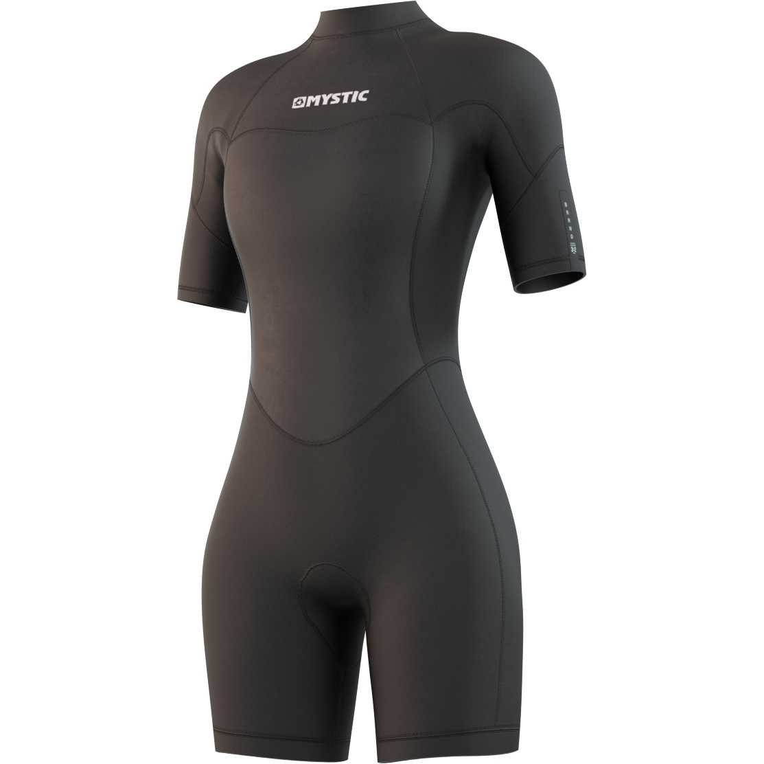 Mystic Womens Brand 3/2mm Back Zip Shorty Wetsuit 210323 - Black