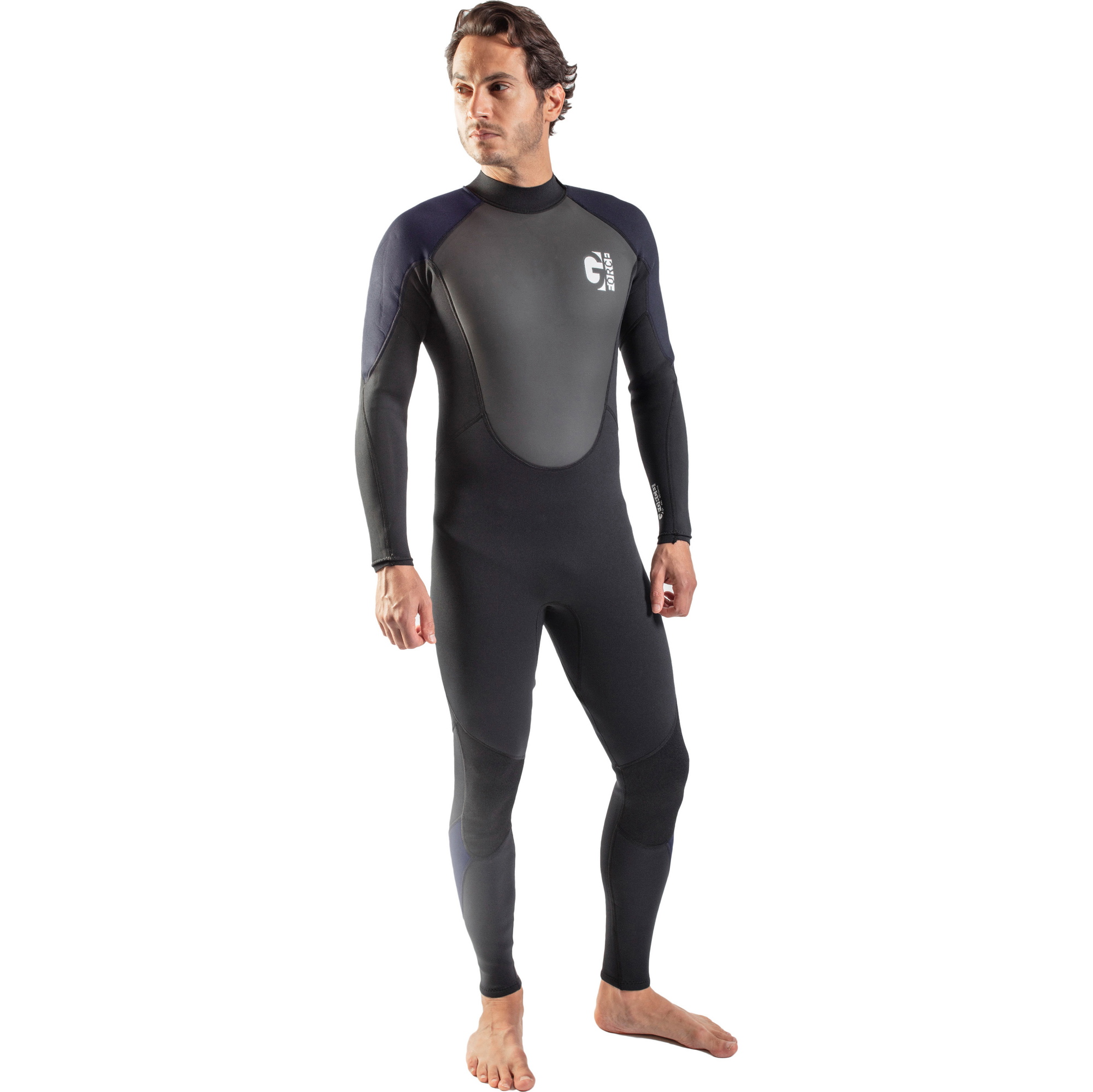 2026 Gul MÃ¤nner G-Force 3mm RÃ¼ckenreiÃŸverschluss Flatlock Neoprenanzug GF1305-B7 - Black / Navy