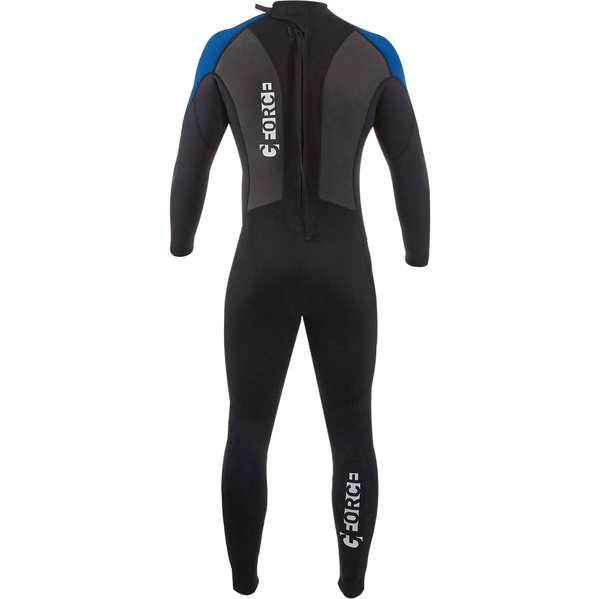 2026 Gul Junior G-Force 3mm Rückenreißverschluss Flatlock Neoprenanzug GF1307-B7 - Black / Zafir