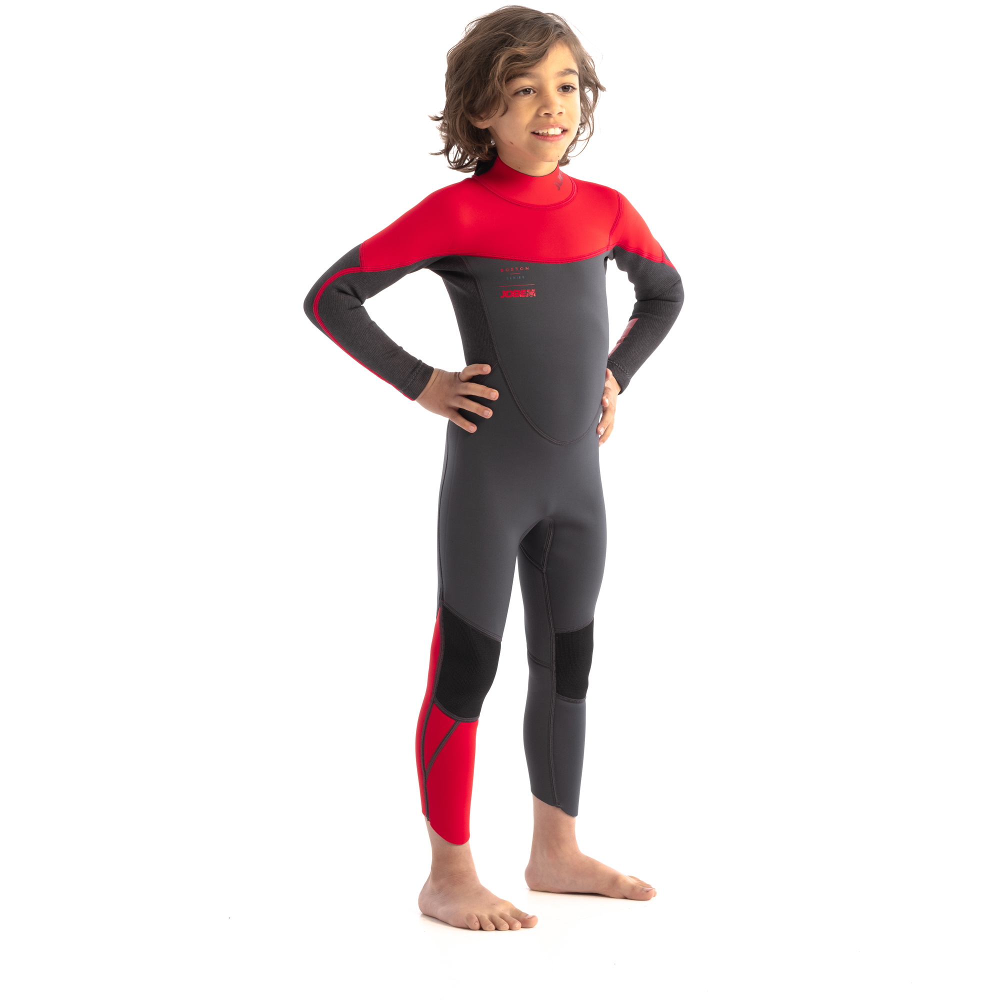2026 Jobe Junior Boston 3/2mm Rückenreißverschluss Neoprenanzug 3035210 - Red