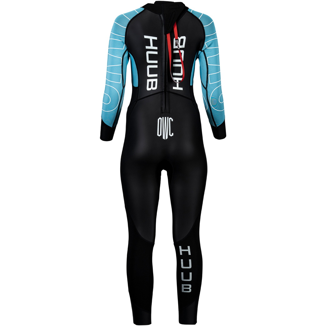 2026 Huub Frauen Open Water Collective Rückenreißverschluss Swim Neoprenanzug OWCWSB - Black / Sky Blue