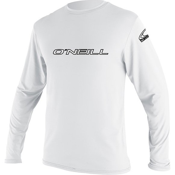 2026 O'Neill Youth Basic Skins Long Sleeve Rash Tee White 4341