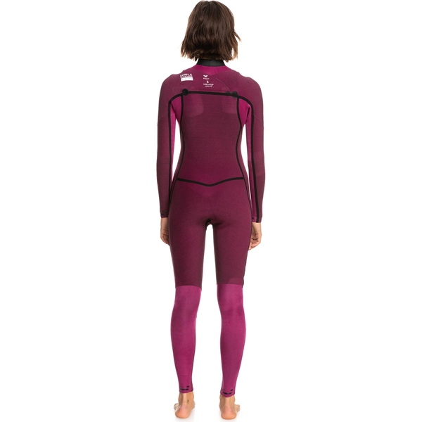 2023 Roxy Frauen Current Of Cool 3/2mm Brustreißverschluss Neoprenanzug ERJW103148 - Anthracite
