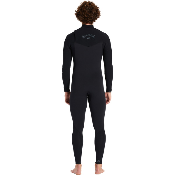 2024 Billabong Männer Revolution 3/2mm Brustreißverschluss Neoprenanzug ABYW100176 - Black