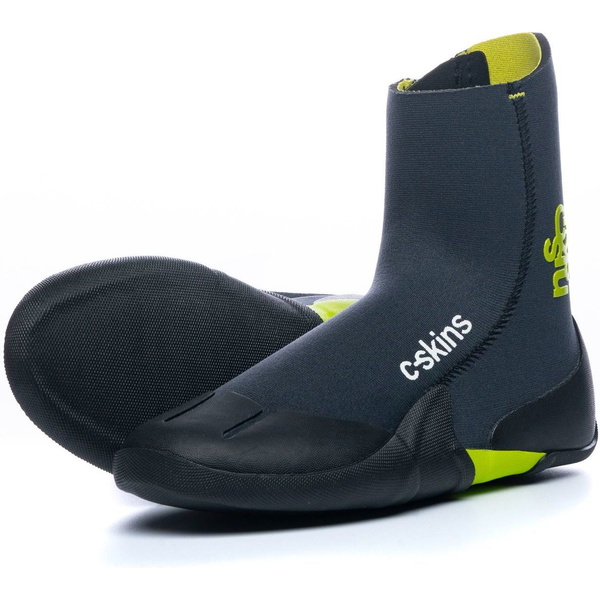2026 C-Skins Junior Legend 3.5mm Neoprenstiefel Mit Rundem Zehenbereich Und Reißverschluss C-BOLEJZ - Graphite / Flash Green / Black