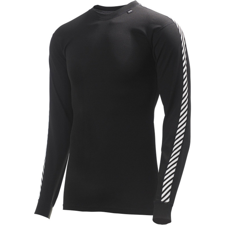 2026 Helly Hansen Lifa Stripe Crew Neck Base Layer Top 48800 - Black