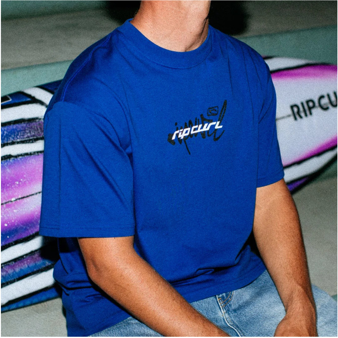 2026 Rip Curl Männer Inner Visions Blast Over Tee 0XNMTE - Electric Cobalt