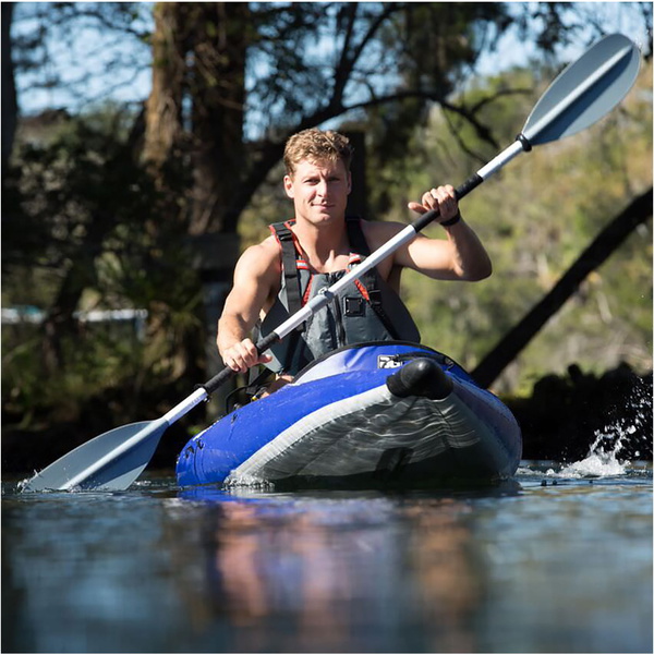 2019 Aquaglide Chelan HB ONE 1 Man High Pressure Inflatable Kayak Blue - Kayak Only AGCHE1