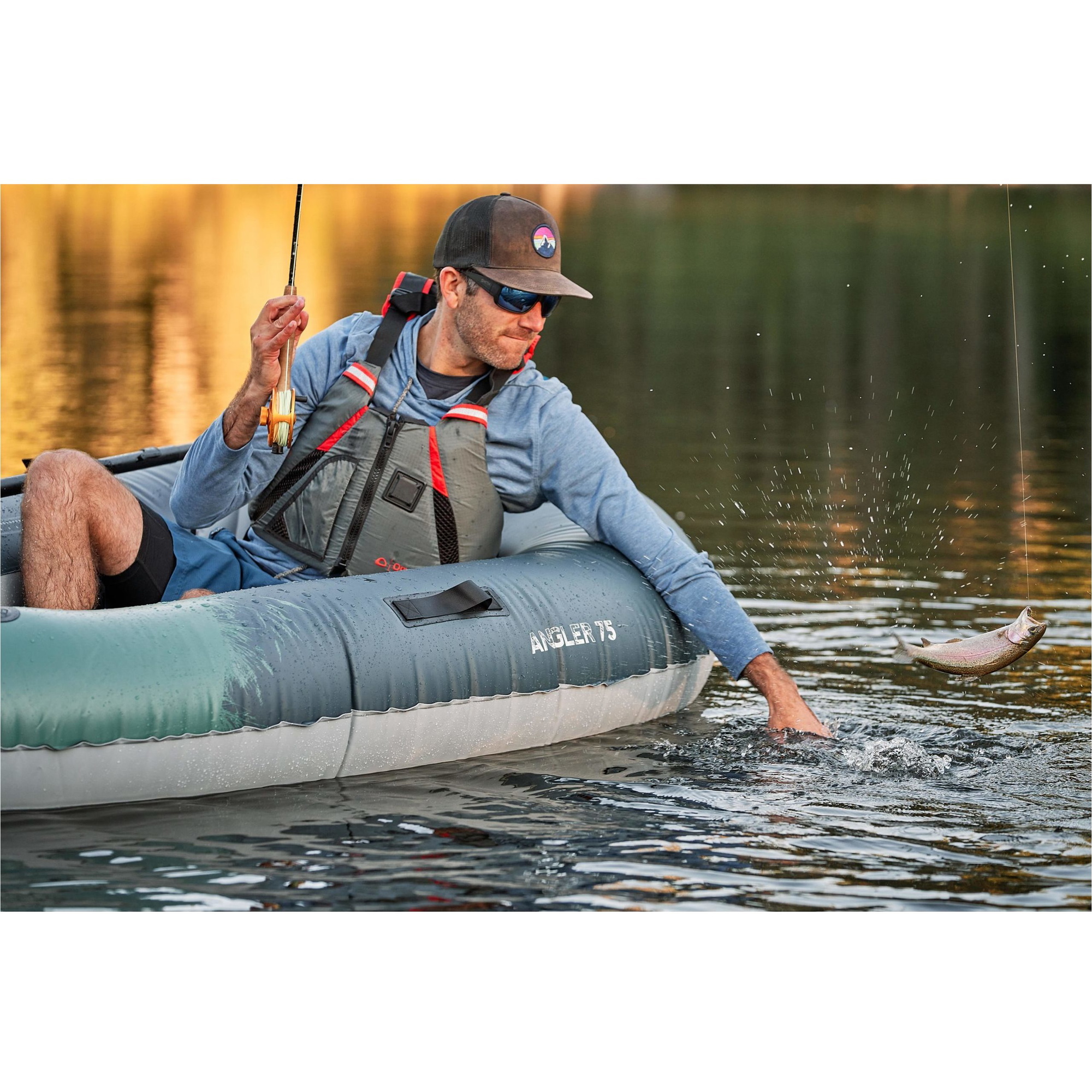 2026 Aquaglide Backwoods 75 Ultralight 1 Person Angler Kayak AGUL1 - Navy