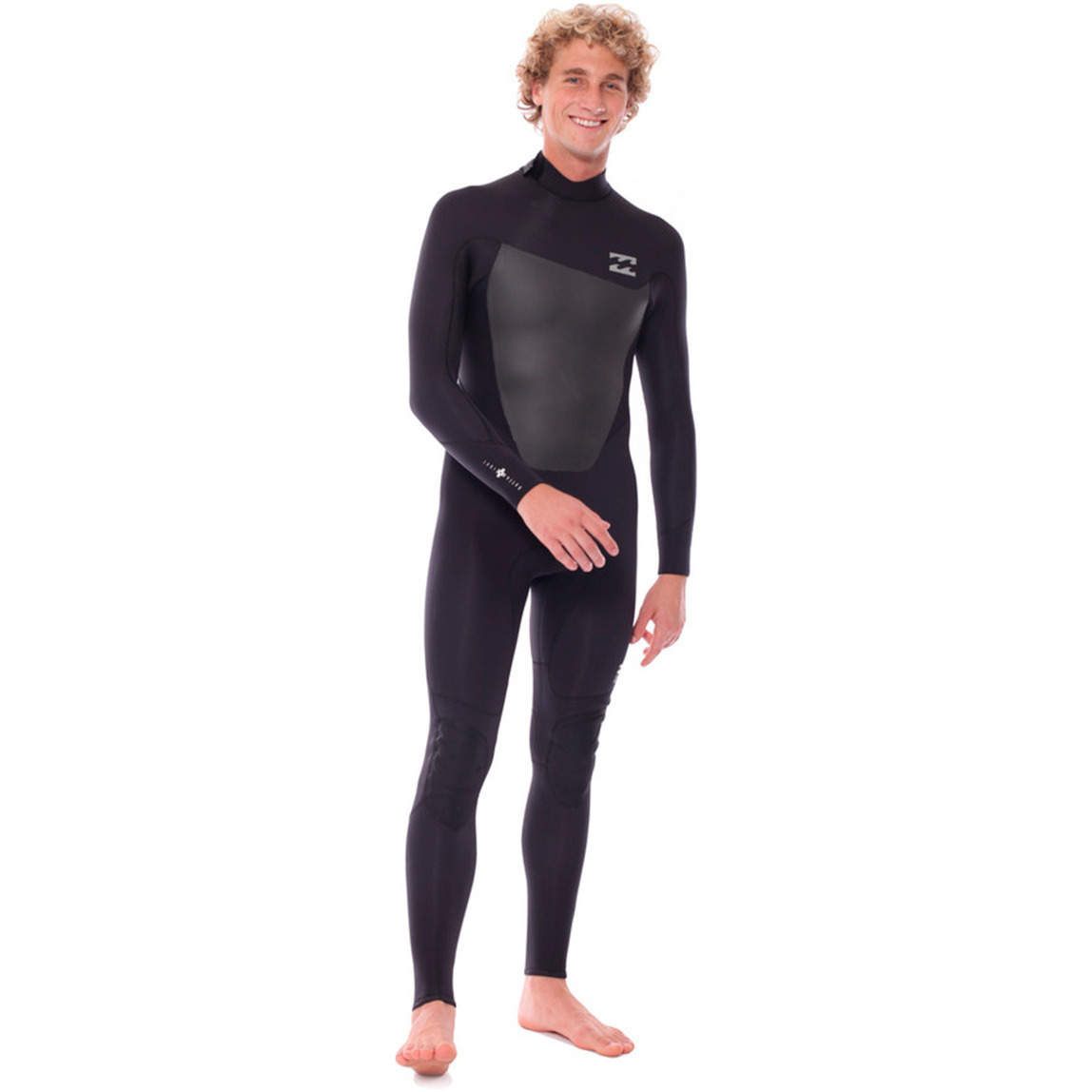 2016 Billabong Foil 3 / 2mm Zurück Zip GBS Steamer Wetsuit BLACK U43M07
