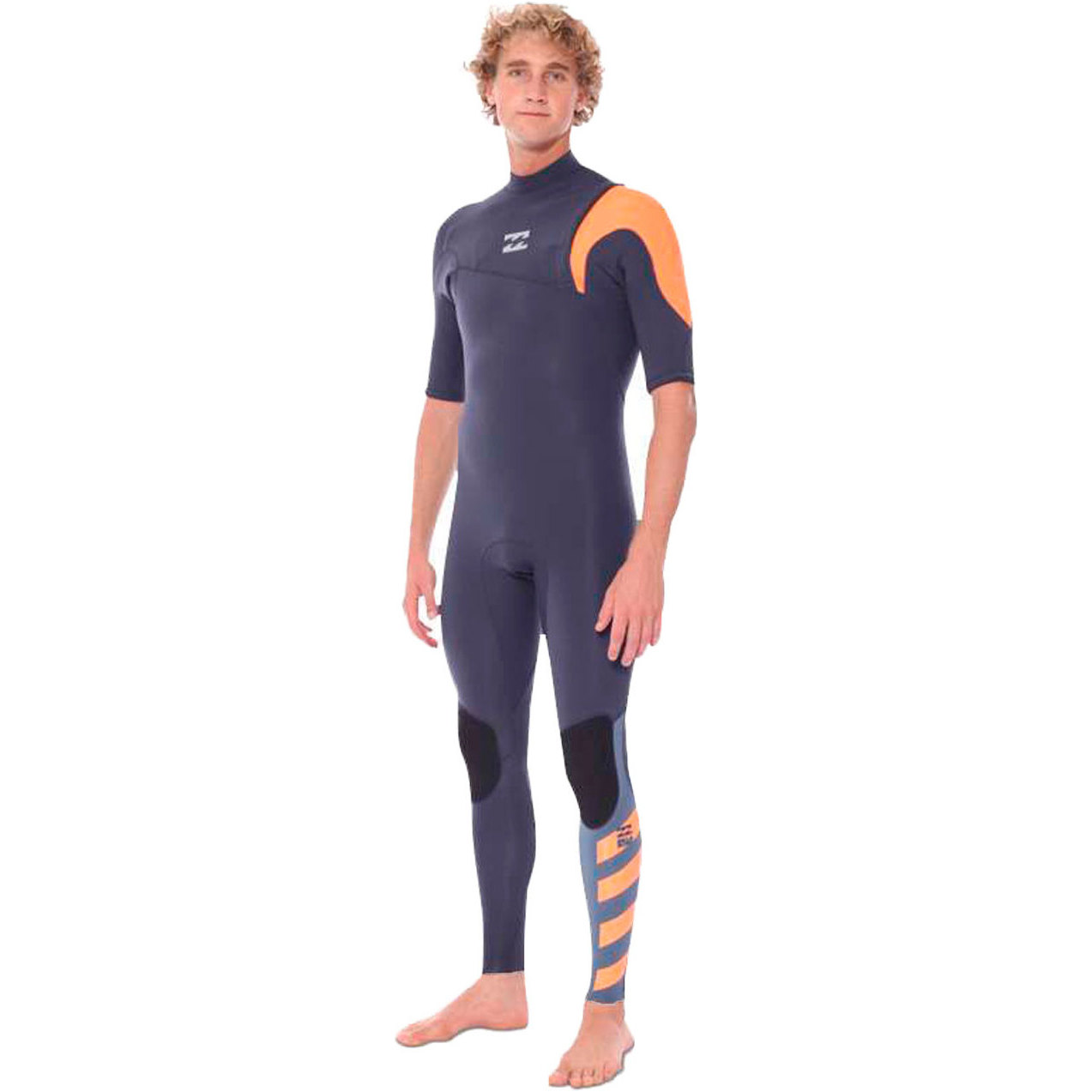 2016 Billabong Xero Pro 2mm Short Sleeve Zipperless Wetsuit FLURO ORANGE W42M01