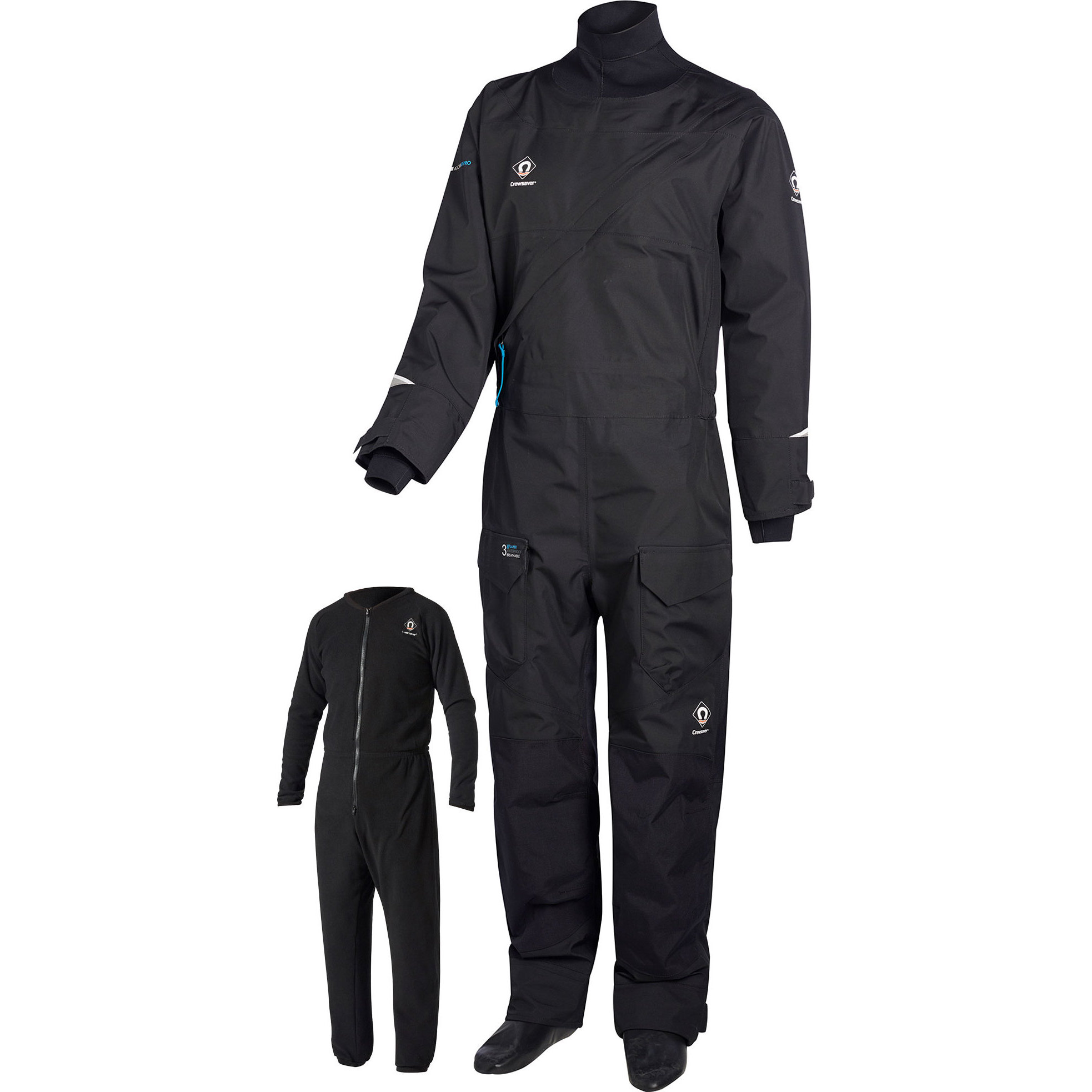 2026 Crewsaver Atacama Pro Drysuit & Freier Unteranzug 6556 - Schwarz