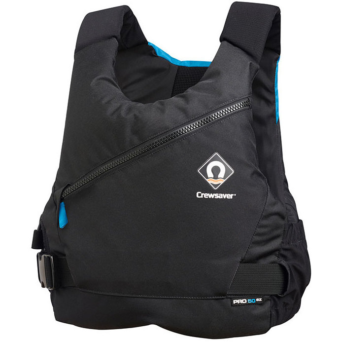 2025 Crewsaver Junior Pro 50N Schwimmweste Mit Seitlichem Reißverschluss Black / Blau 2620J