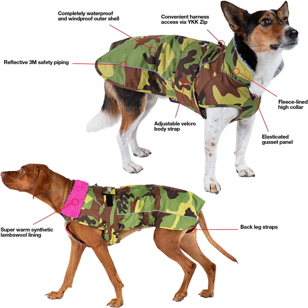 2026  Dryrobe -Hundemantel V3DRDC   Pink  / Camouflage