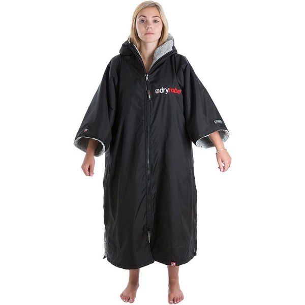2023 Dryrobe Advance Kurzarm-Wechselkleidung Robe DR100 - Black / Grau