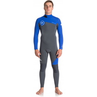 Syncro Series 3/2mm Flatlock Back Zip Wetsuit GUN METAL / ROYAL BLUE