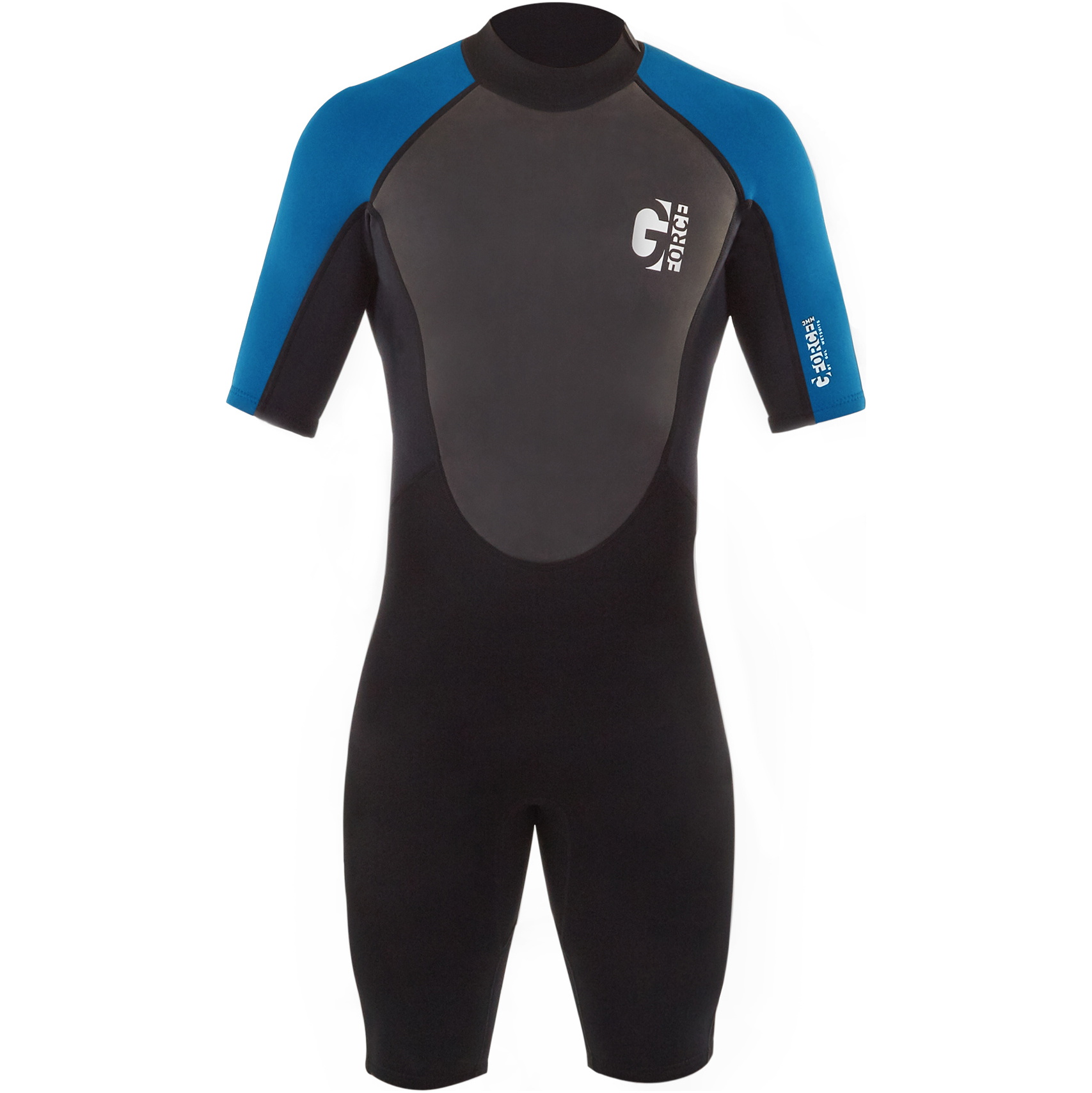 2026 Gul Junior G-Force 3mm Rückenreißverschluss Shorty Neoprenanzug GF3307-B7 - Black / Zafir