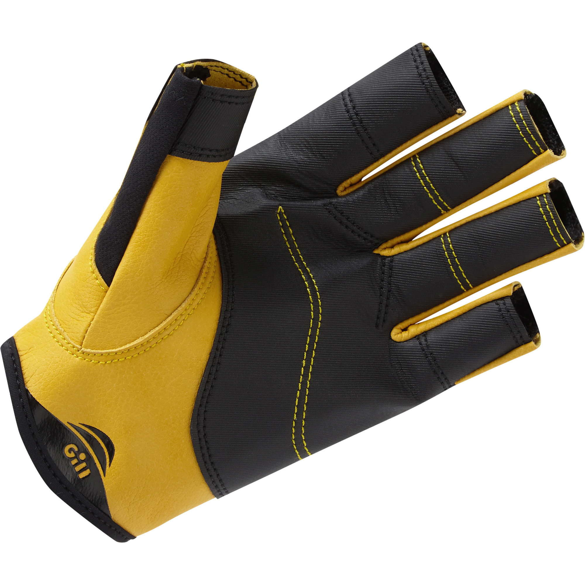 2026 Gill Pro Kurzfingersegelhandschuhe 7443 - Schwarz