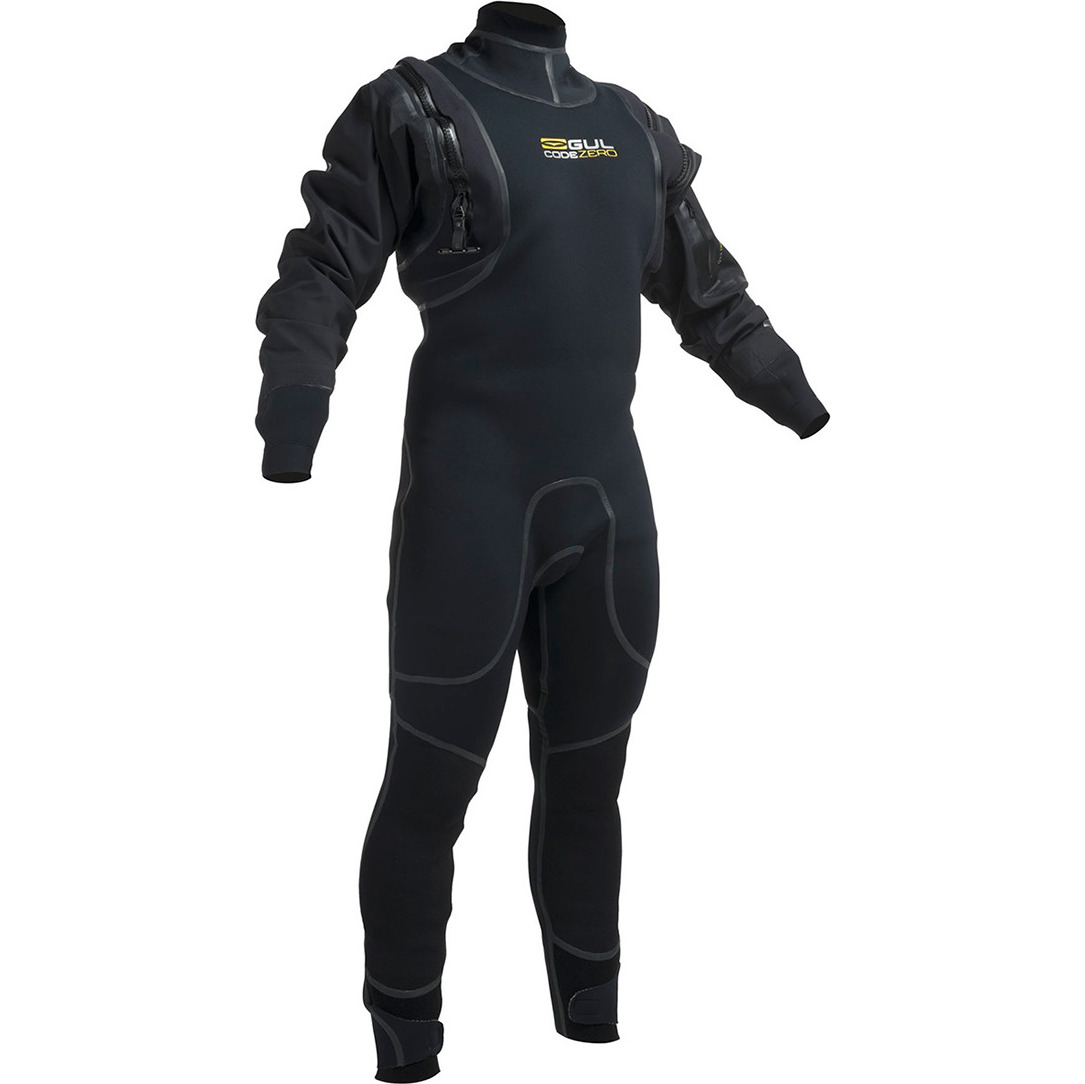 2019 Gul Code Zero 4mm Hybrid Neo Semi Drysuit Gm0377-b1 - Schwarz