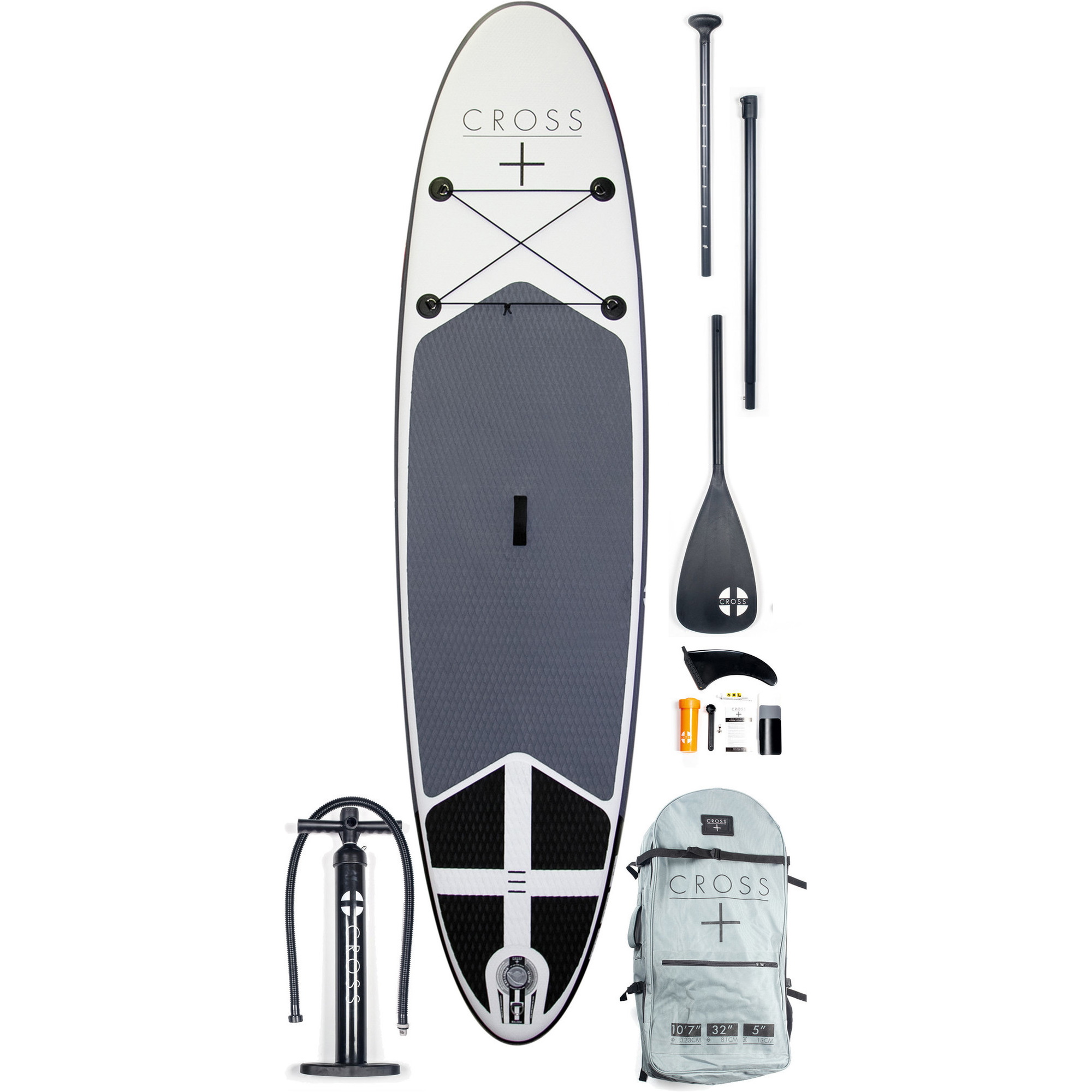2025 Gul Cross 10'7 Aufblasbares Paddleboard Paket - Board, Tasche, Pumpe, Paddel & Leine CB0029-B7