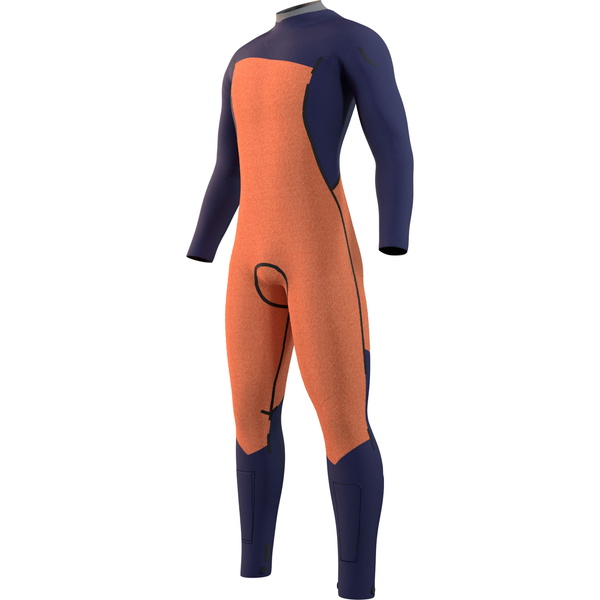 2022 Mystic Herren Marshall 4/3mm Chest Zip RV Neoprenanzug 35000.220011 - Schwarz / Grau