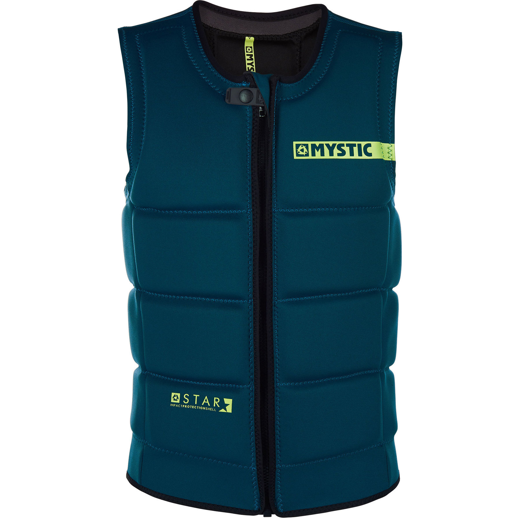 2019 Mystic Star Front Zip Wake Impact Weste Teal 180152