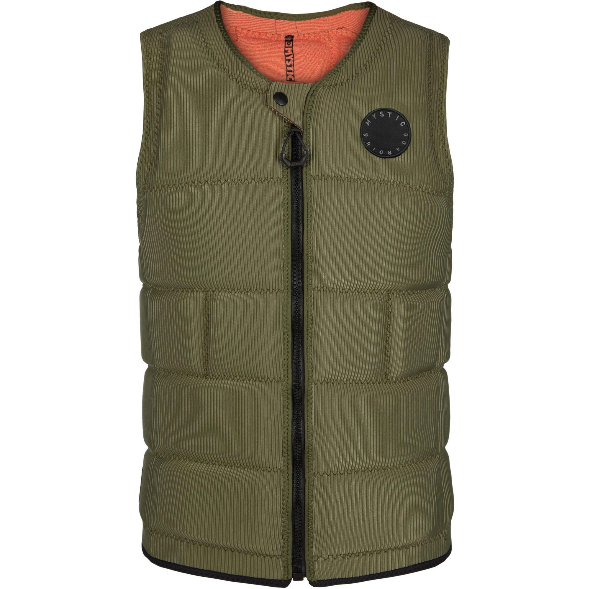 2021 Mystic Die Dom Impact Weste Wake Front Zip Wdom - Tapferes Grün
