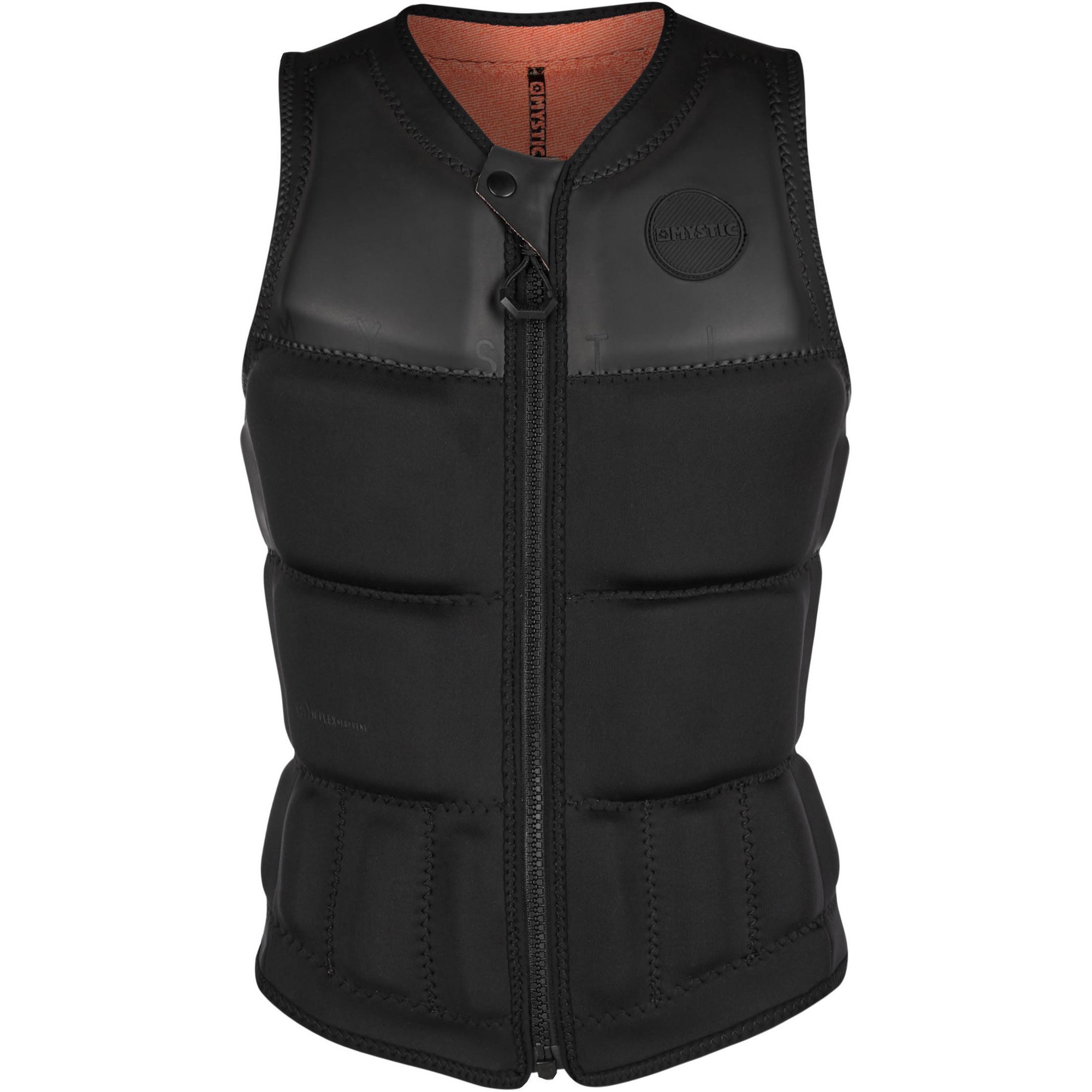 2021 Mystic Frauen Geblendet Front Zip Wake Impact Weste 200187 - Schwarz Allover