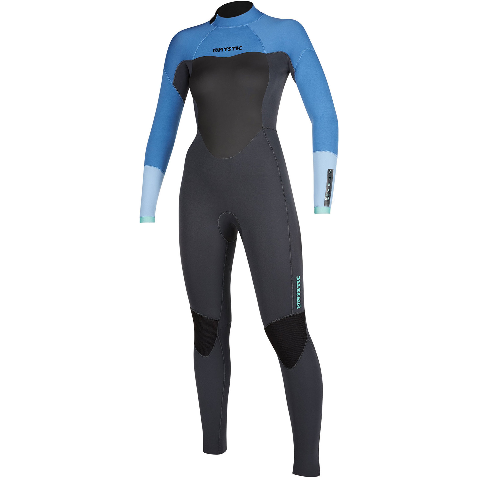 2021 Mystic Frauen Star 5/3mm Back Zip Anzug 200027 - Menthol Blau