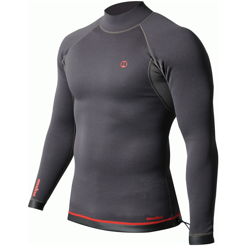 2026 Nookie Männer Ti 1mm Langärmel Neoprenanzug Top NE12 - Black / Red