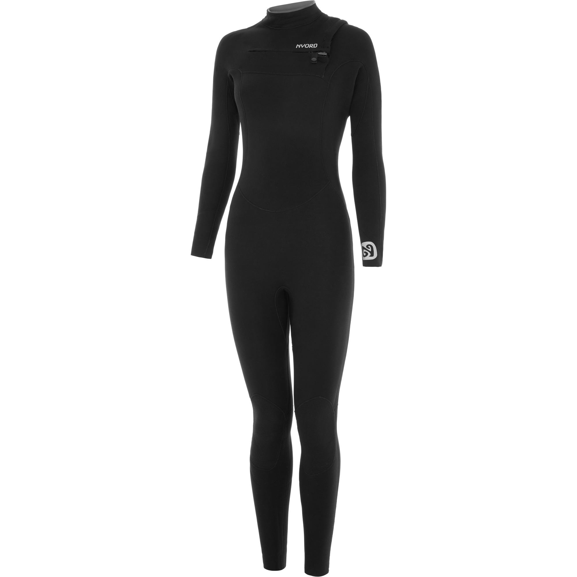 2025 Nyord Frauen Furno Warmth 4/3mm Brustreißverschluss Gbs Neoprenanzug FWW43001 - Black
