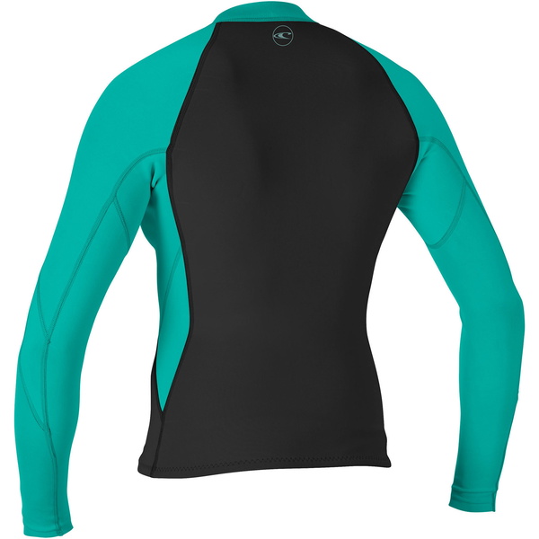 2026 O'neill Damen Reactor Ii 1.5mm Front Zip Neoprenjacke 5294 - Schwarz / Aqua