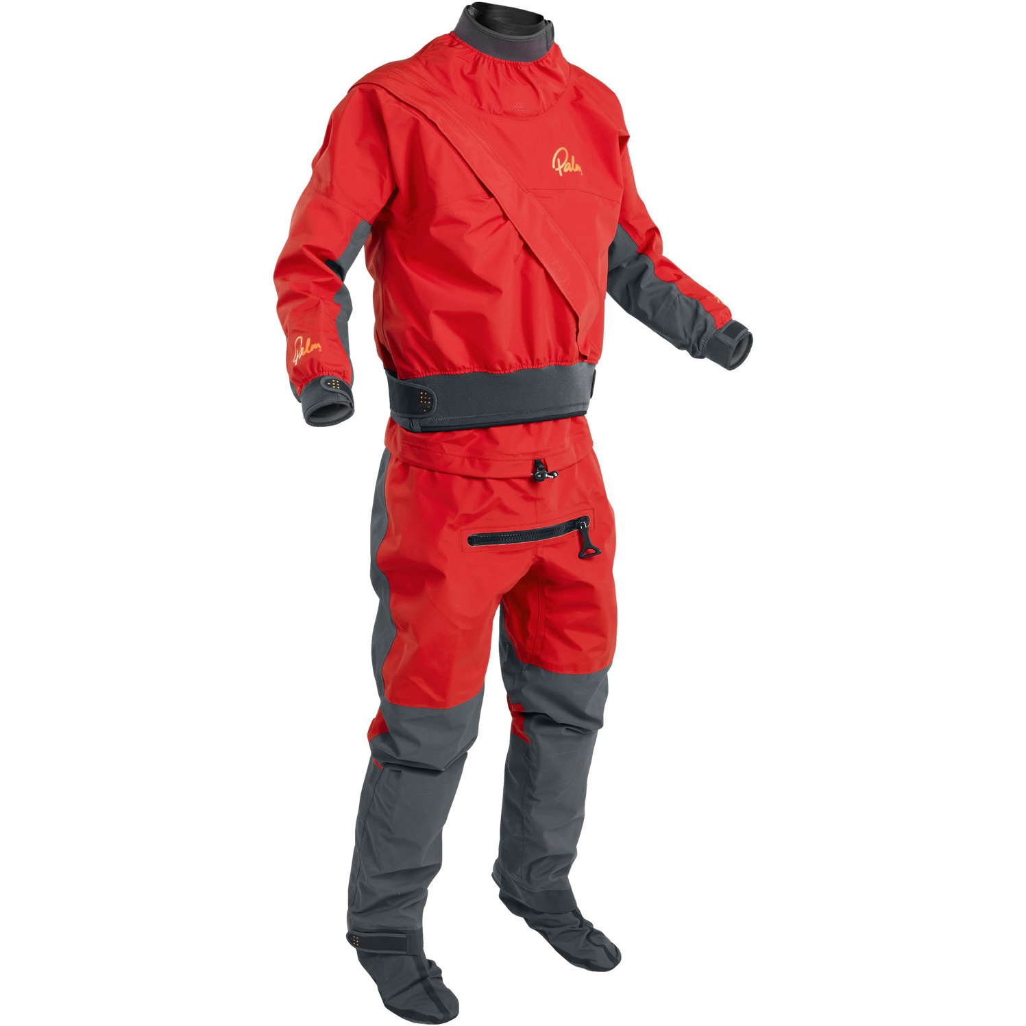 2025 Palm Männer Cascade Front Zip Kajak Trockenanzug 11741 - Flame Red