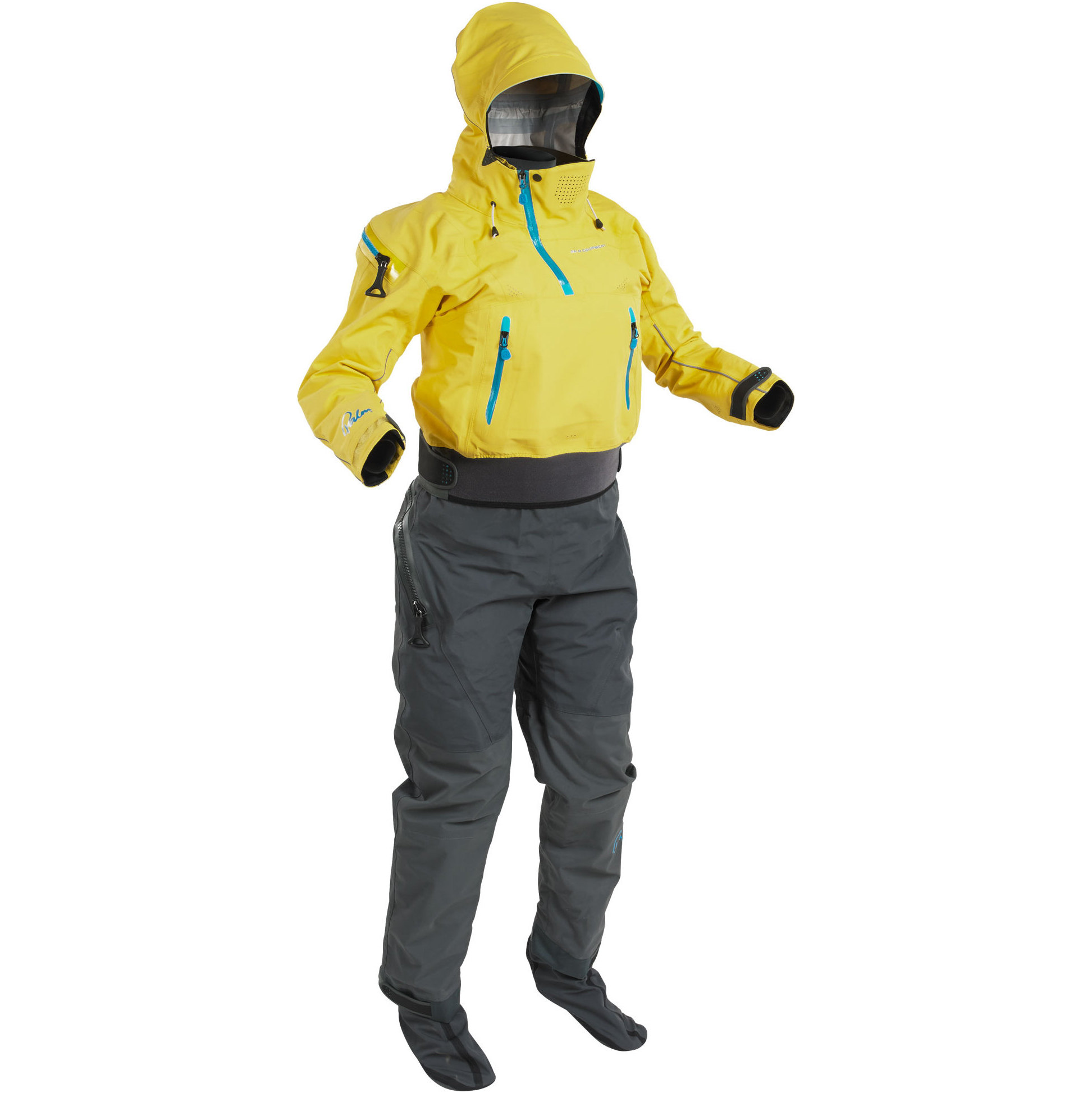 2025 Palm Frauen Bora Touring Kajak Trockentauchanzug 12383 - Yellow / Jet Grey