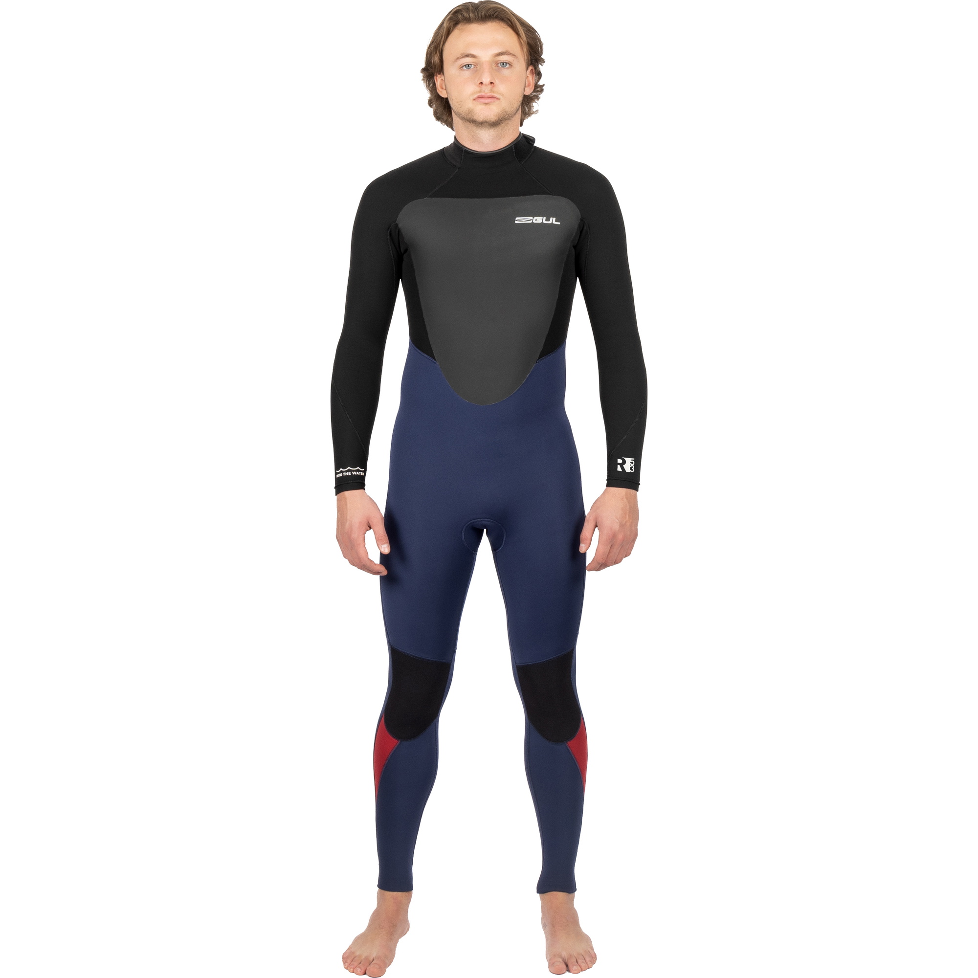 2025 Gul Männer Response 5/3mm Gbs Rückenreißverschluss Neoprenanzug RE1213-C1 - Navy / Black