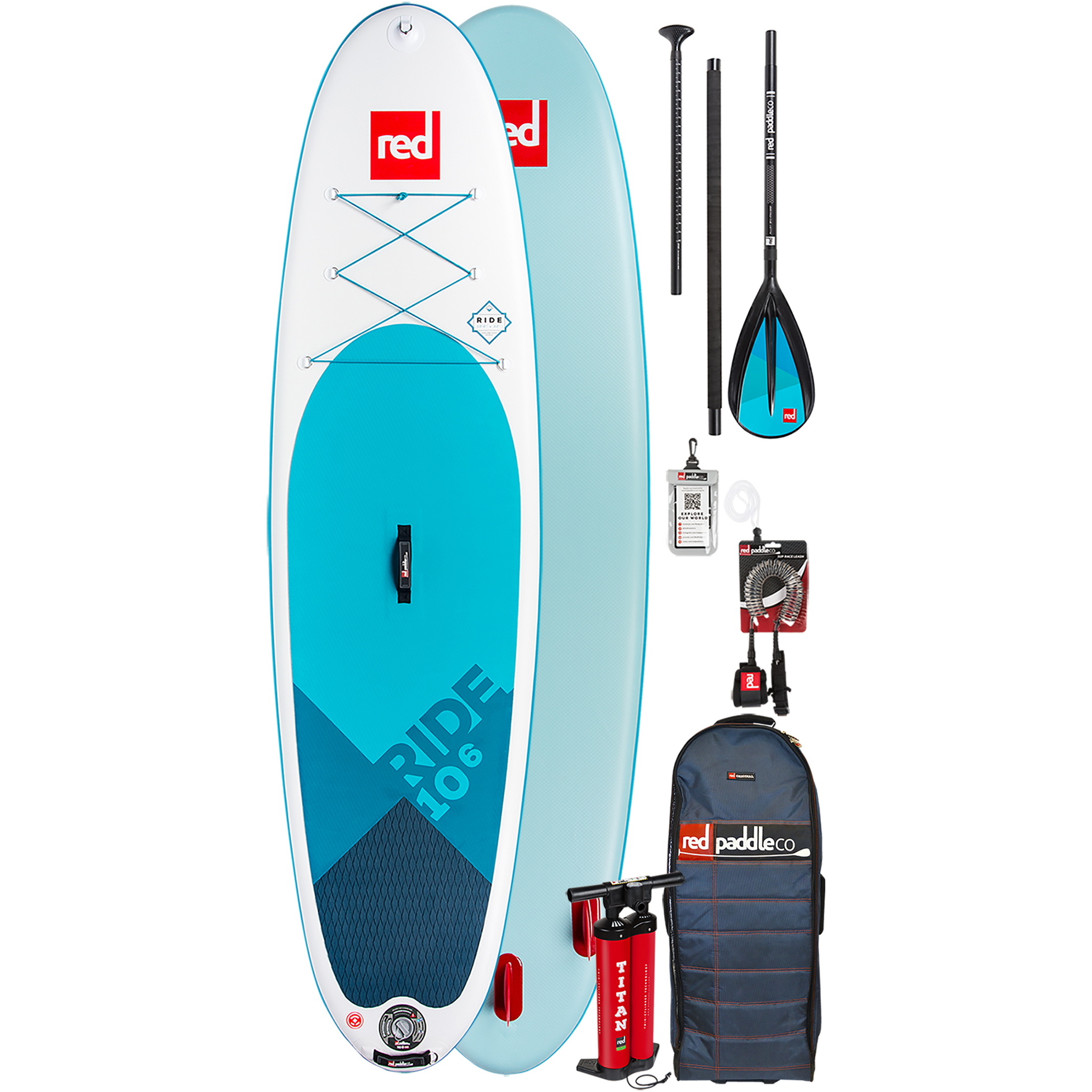 2019 Red Paddle Co Ride 10'6 Aufblasbares Stand Up Paddle Board - Nur Board - Für Pakete