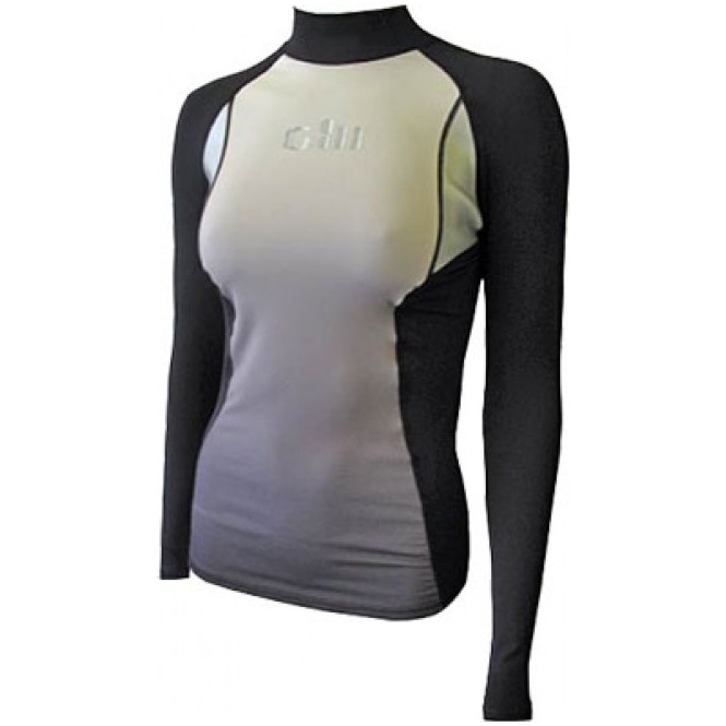 Gill - Ladies Long Sleeved Rash Vest in Black/Mist 4405 07
