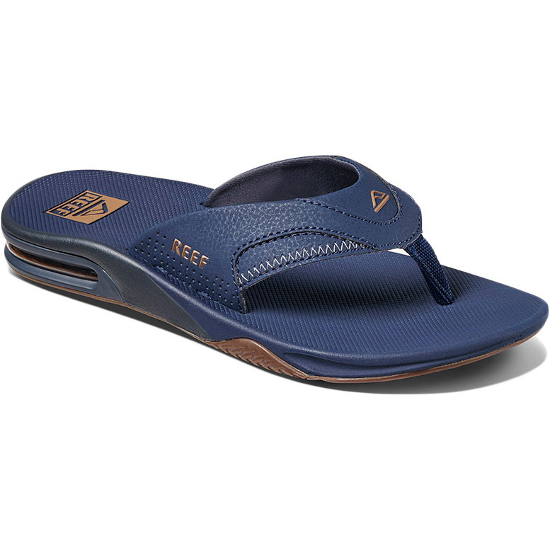 2021 Reef Herren Fanning Flaschenöffner Flip Flops / Sandalen Ci2544 - Tiefsee
